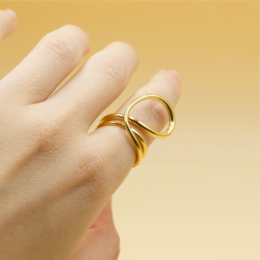 melomelo Majestic - Modern Ring Gold