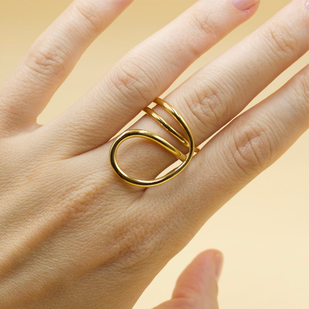 melomelo Majestic - Modern Ring Gold