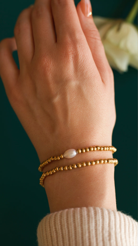 melomelo Luca - Gold Beads Bracelet