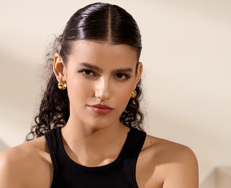 melomelo Hazel - Ball Hoop Earrings