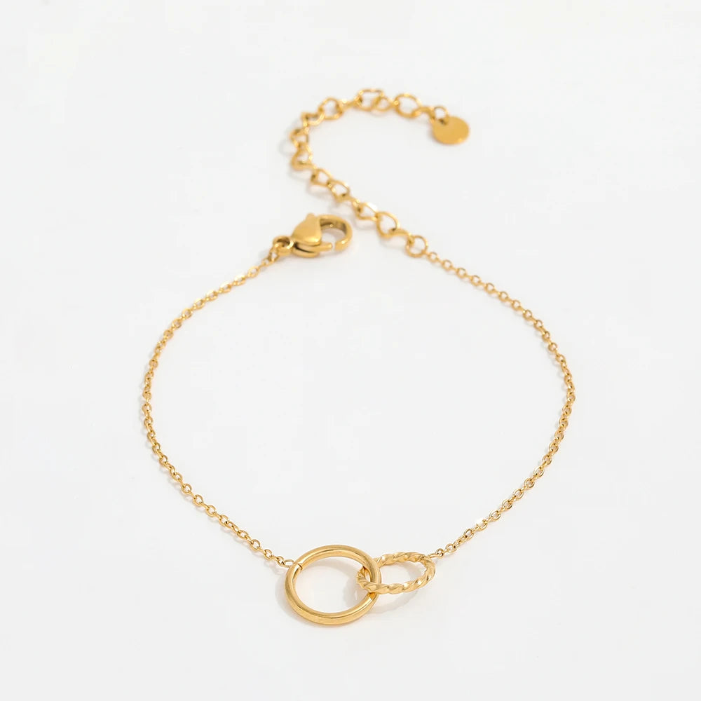 Together - Interlocking Double Circle Bracelet