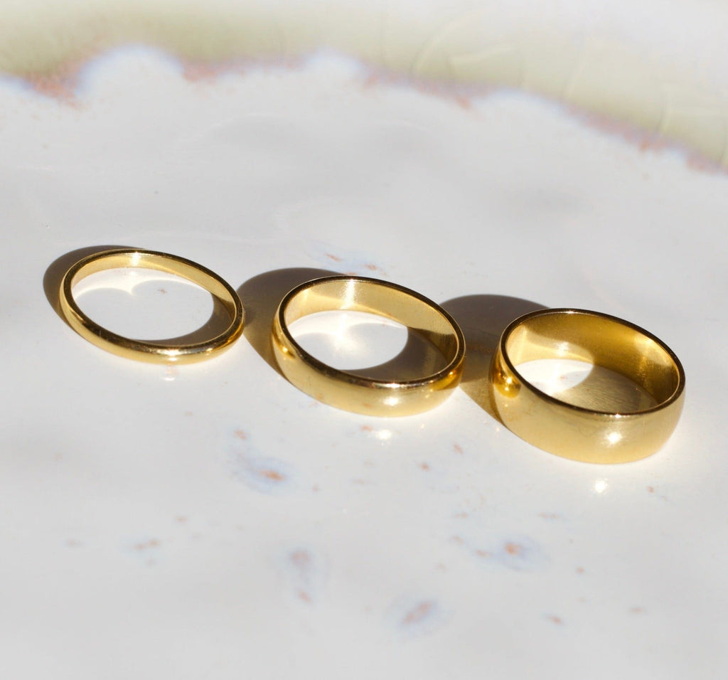 melomelo 3 Sizes Ring Set Gold & Silver