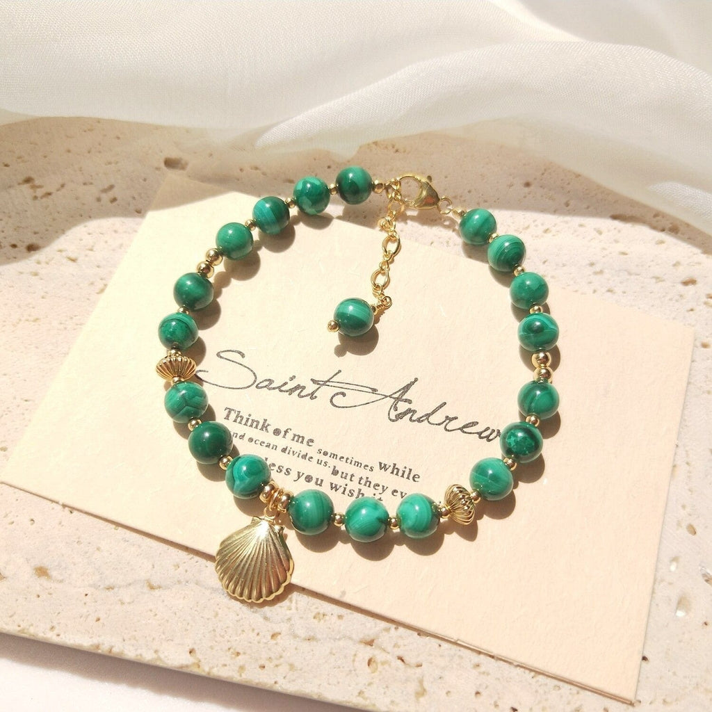 melomelo 6mm Stacking Malachite Bracelets