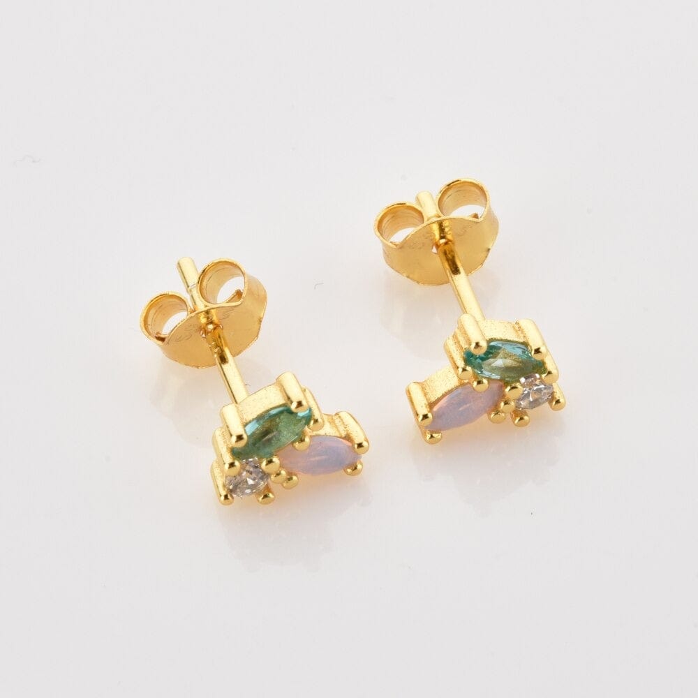 melomelo Acel - Flower Multi Cluster Crystal Earrings