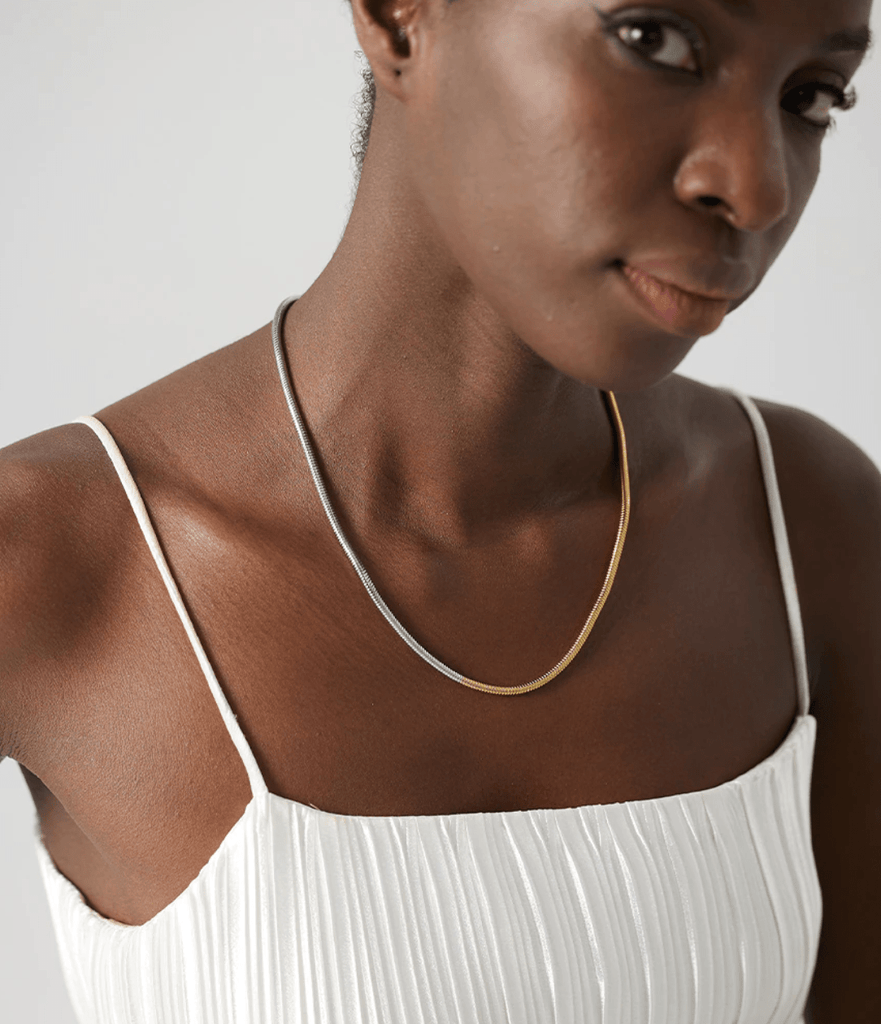 melomelo Adina - Two Tone Gold Chain