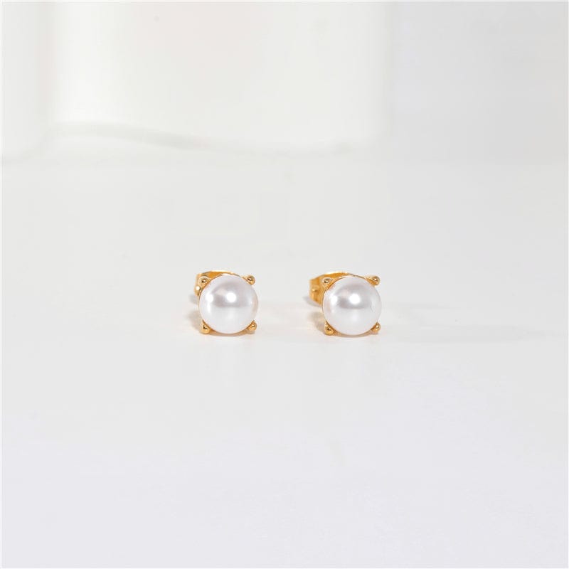 melomelo Adona - Classic White Pearl Studs