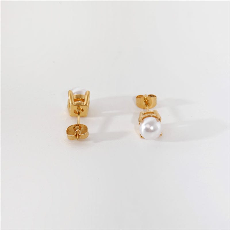 melomelo Adona - Classic White Pearl Studs