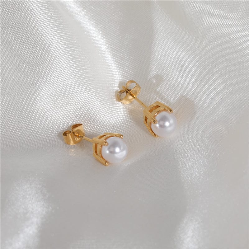 melomelo Adona - Classic White Pearl Studs