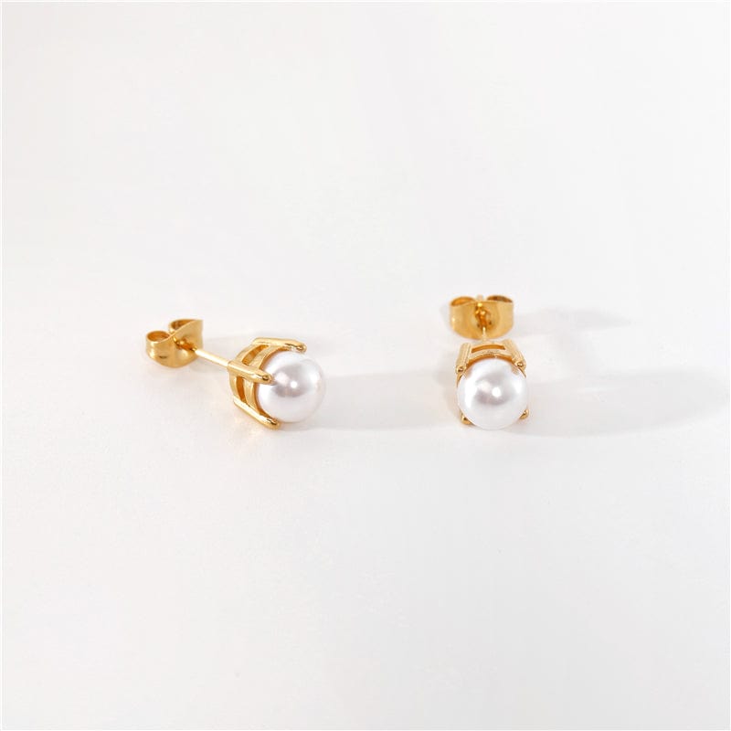 melomelo Adona - Classic White Pearl Studs