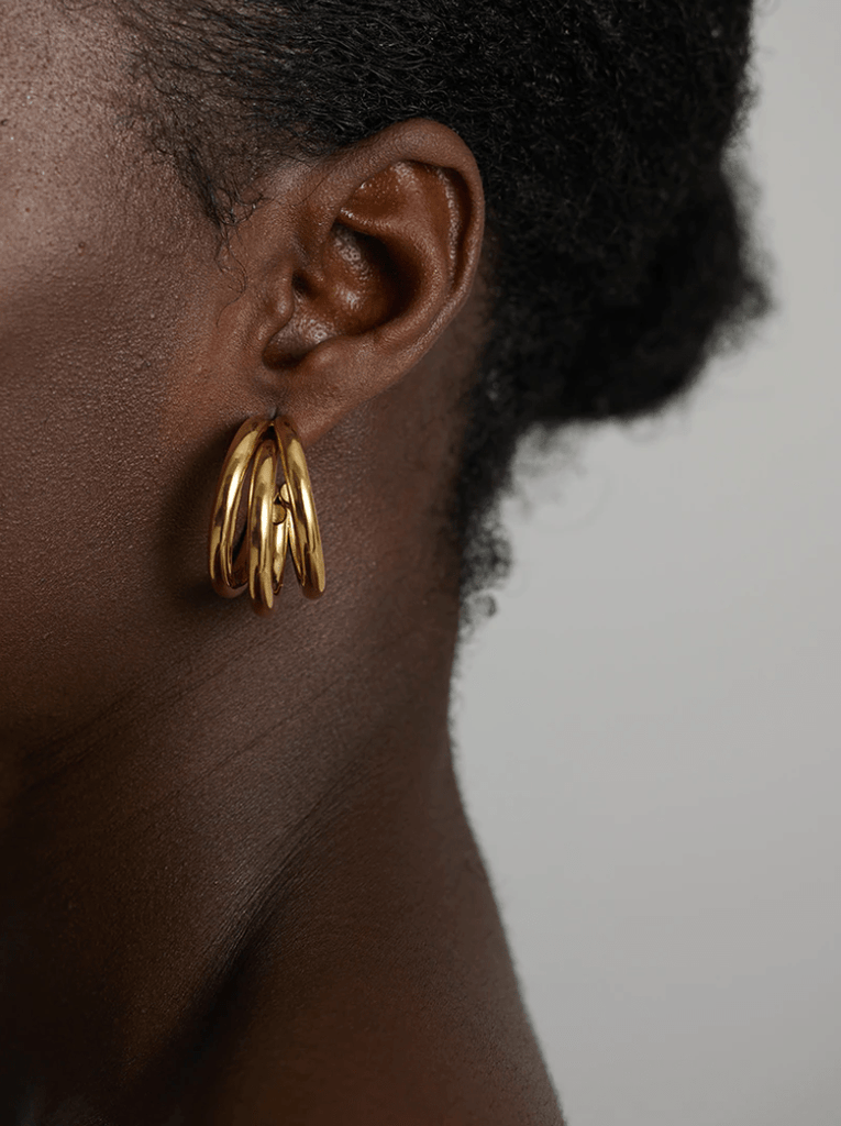 melomelo Annabel - Triple Arc Earrings