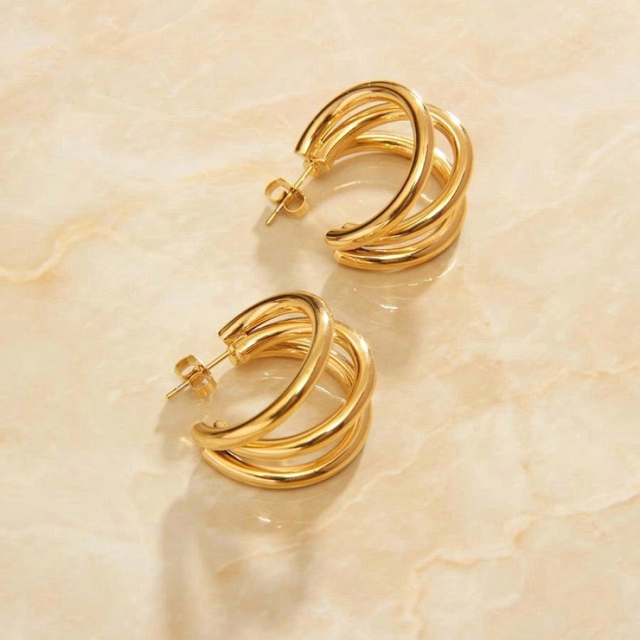 melomelo Annabel - Triple Arc Earrings