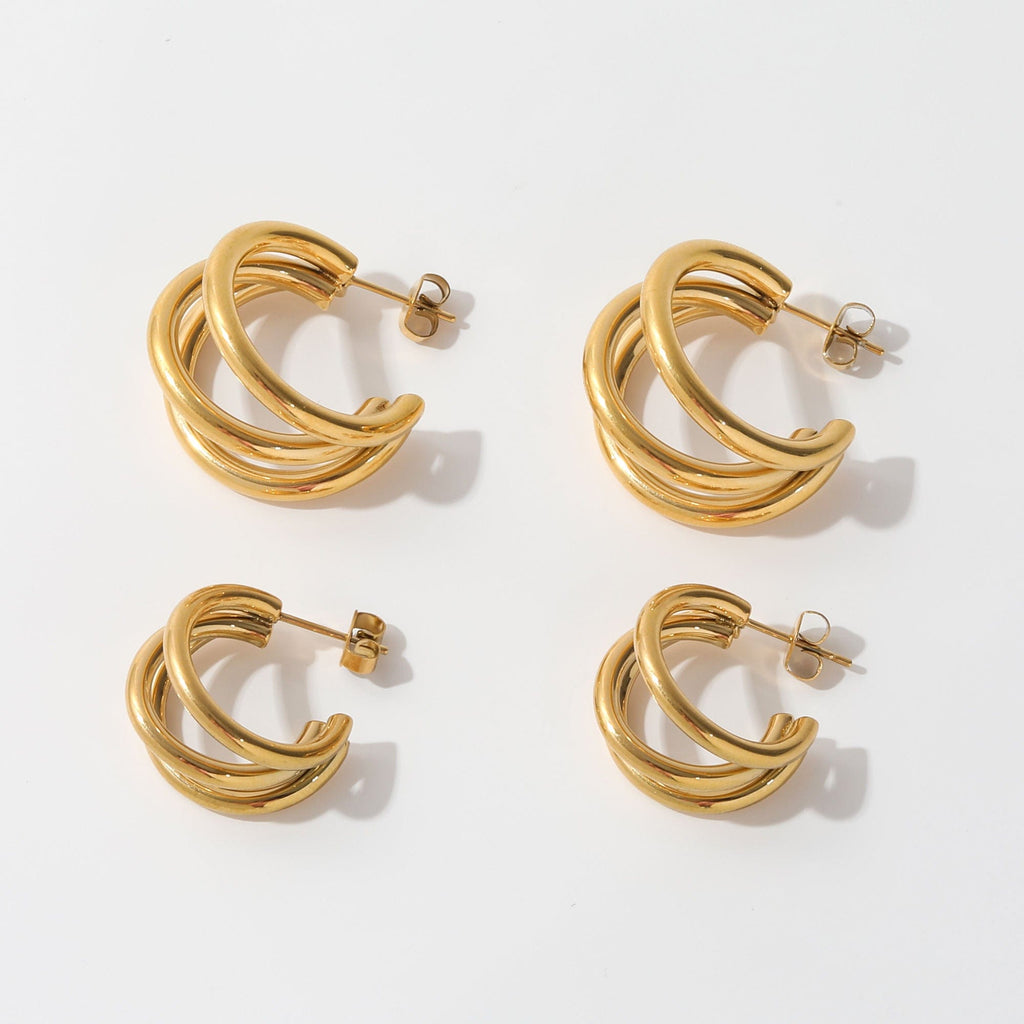 melomelo Annabel - Triple Arc Earrings