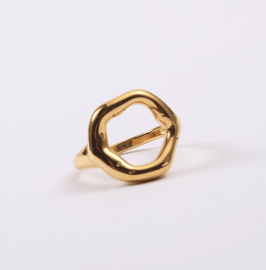 melomelo Arezzo - Unique Circle Open Gold Ring