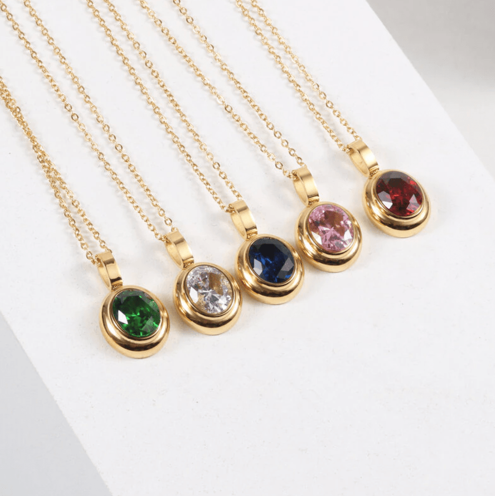 melomelo Atlas - Crystal Drop Pendant Necklaces