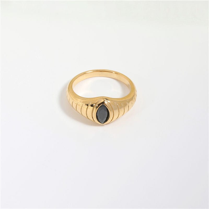 melomelo Birdy - Black Crystal Ring