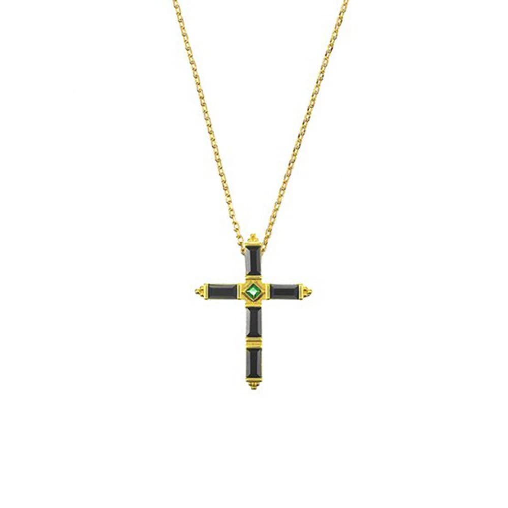 melomelo Cyzarine - Gold Chain Cross Necklace