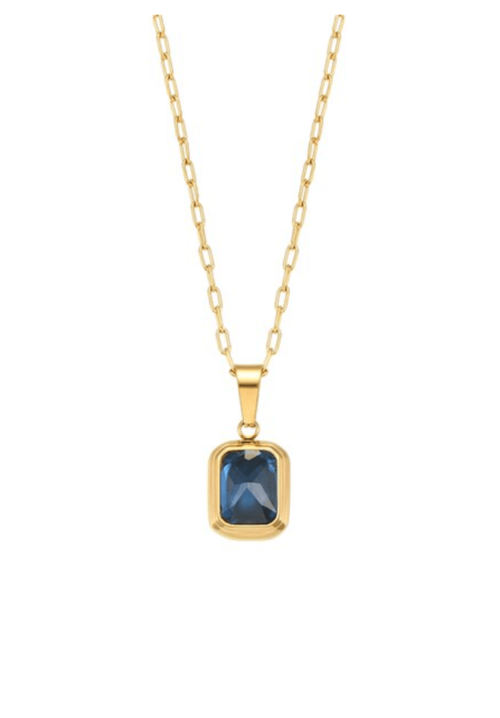 melomelo Blue Ely - Crystal Pendant Necklace