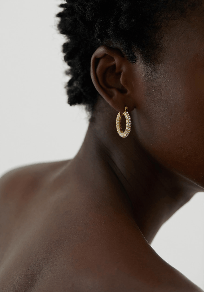 melomelo Brooklyn - Crystal Paved Hoops 2 Sizes