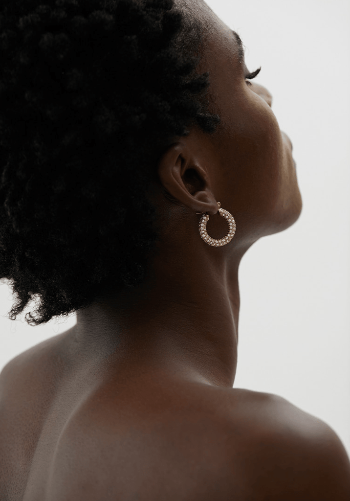 melomelo Brooklyn - Crystal Paved Hoops 2 Sizes