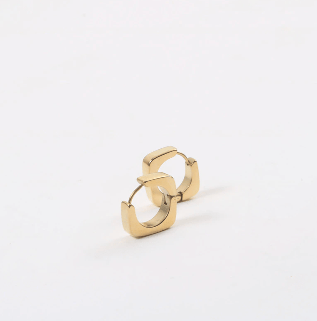 melomelo Camille - Chunky Square Hoop Earrings