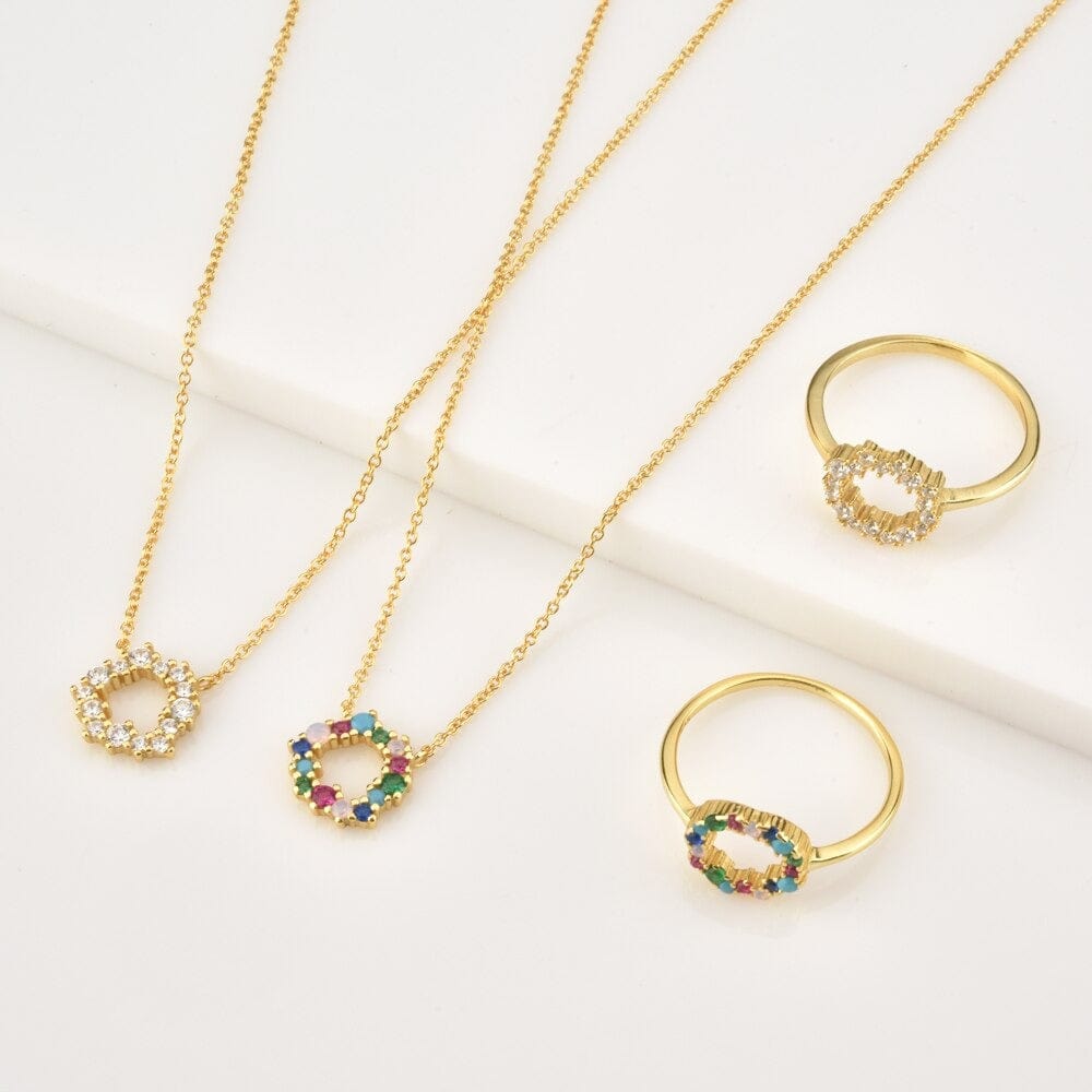 melomelo Carmel - Tutti Frutti Rainbow Open Charm Necklace