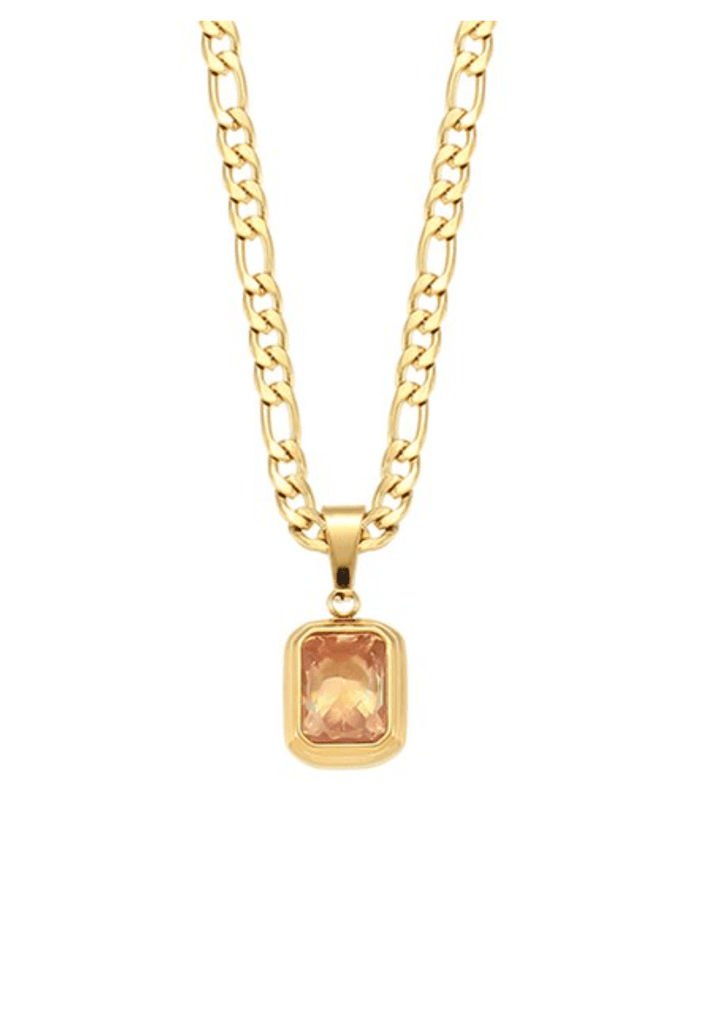 melomelo Champagne Ely - Crystal Pendant Necklace