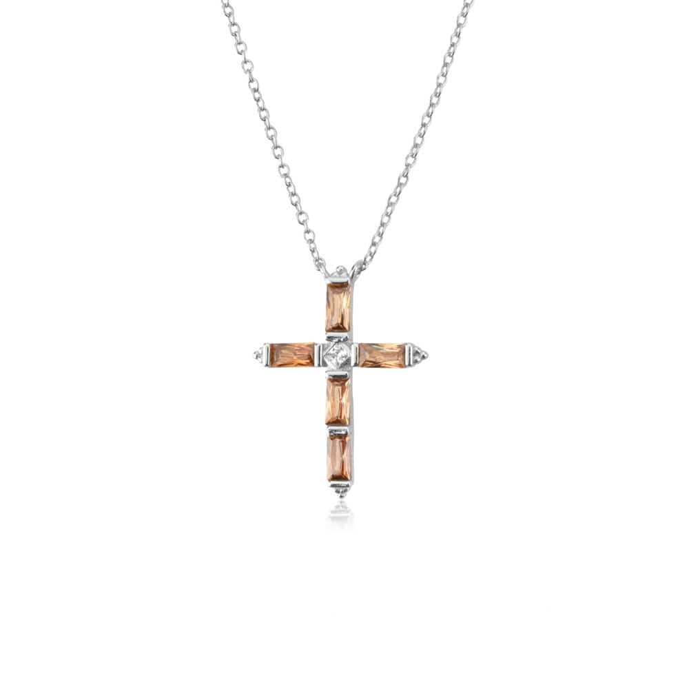 melomelo Cyzarine - Gold Chain Cross Necklace