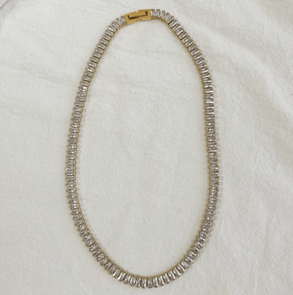 melomelo Clear Penelope - Crystal Choker Necklace