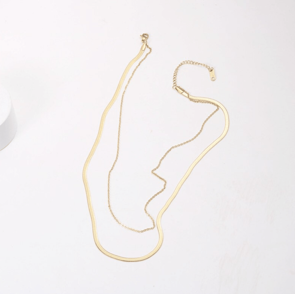 melomelo Clement - Double Snake Layering Necklace