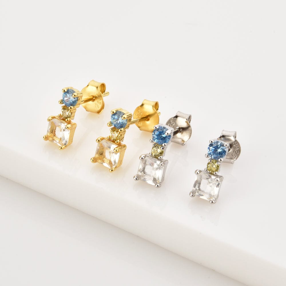 melomelo Colin - Crystal Earrings Studs