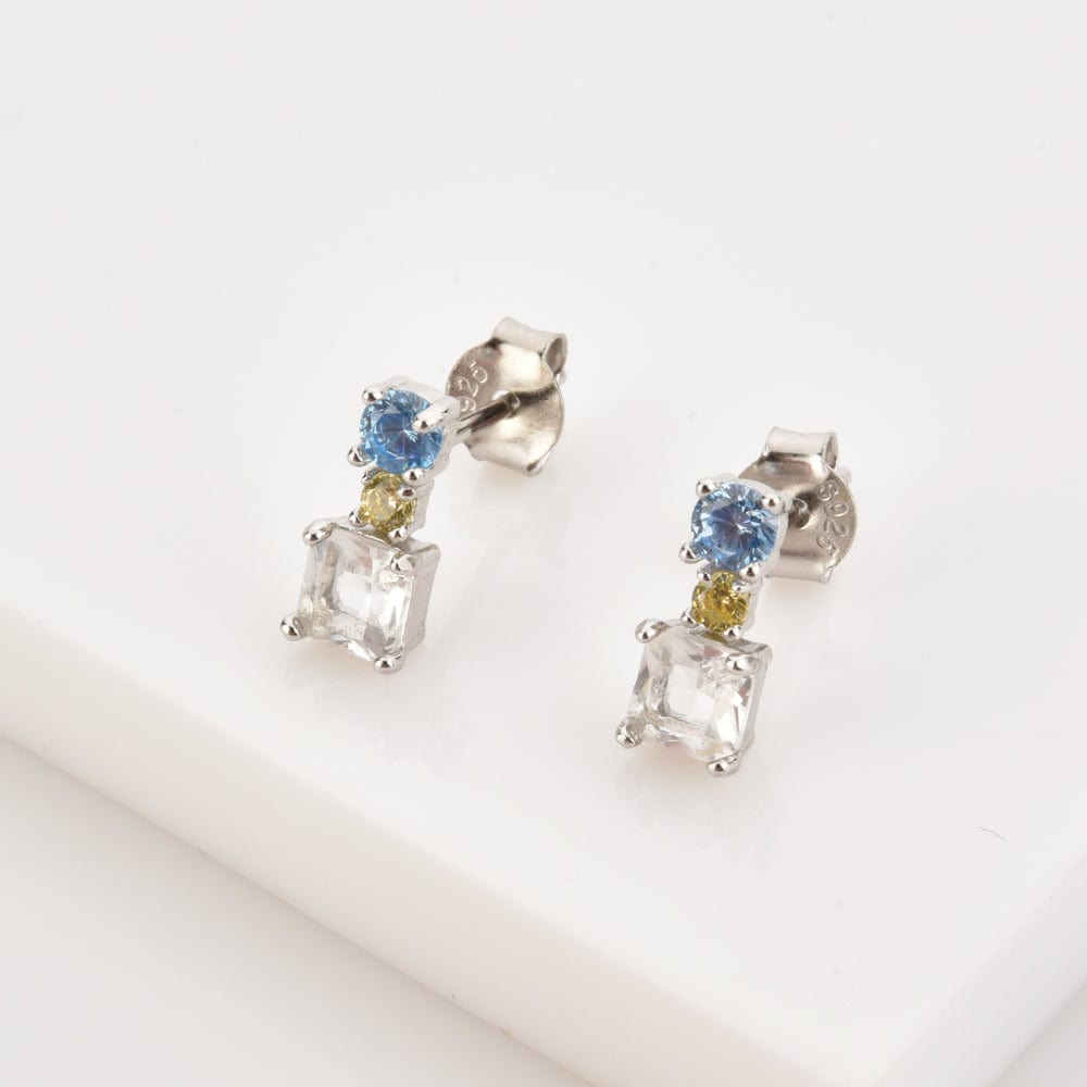 melomelo Colin - Crystal Earrings Studs