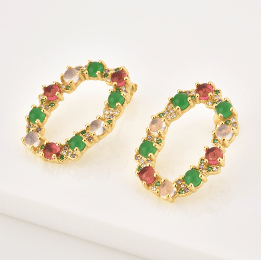 melomelo Cotton - Cabochon Earrings