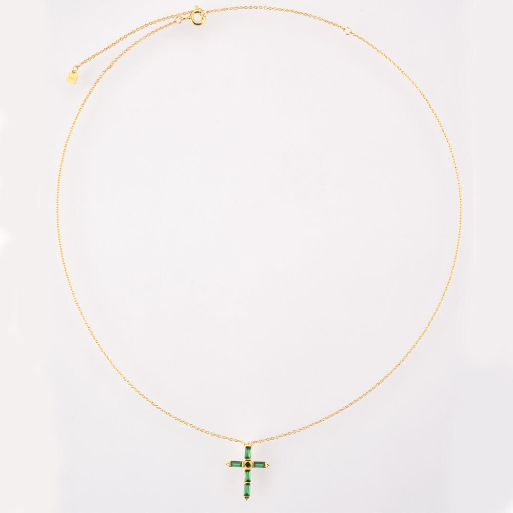 melomelo Cyzarine - Gold Chain Cross Necklace