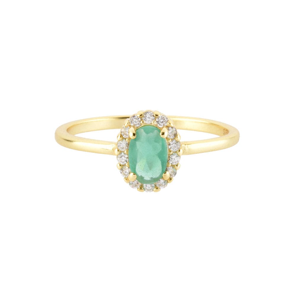 melomelo Emerald Green / US 6 Nazareth - Diana Diamond Classic Ring