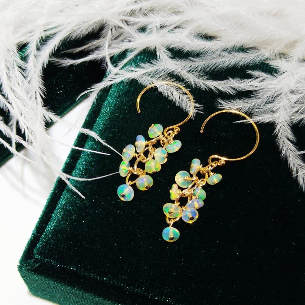 melomelo Ethiopian Opal Dangle Earrings