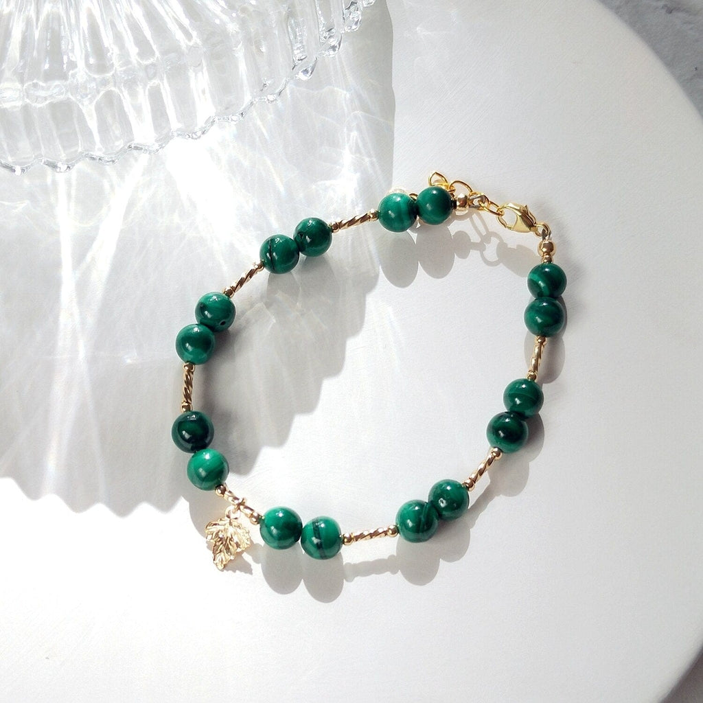 melomelo Genuine Malachite & Pearl Bracelets