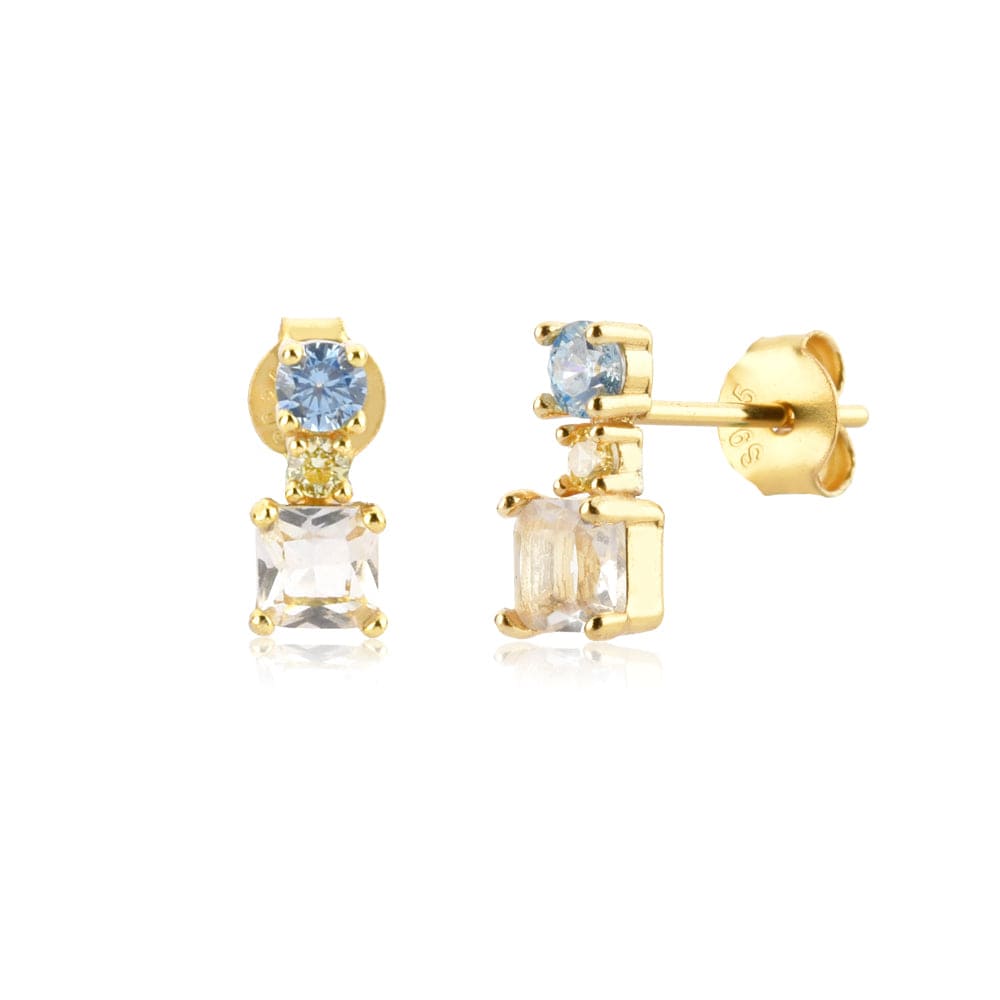 melomelo Colin - Crystal Earrings Studs