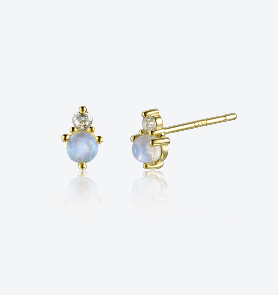 melomelo Veronica - Moonstone Stud Earring