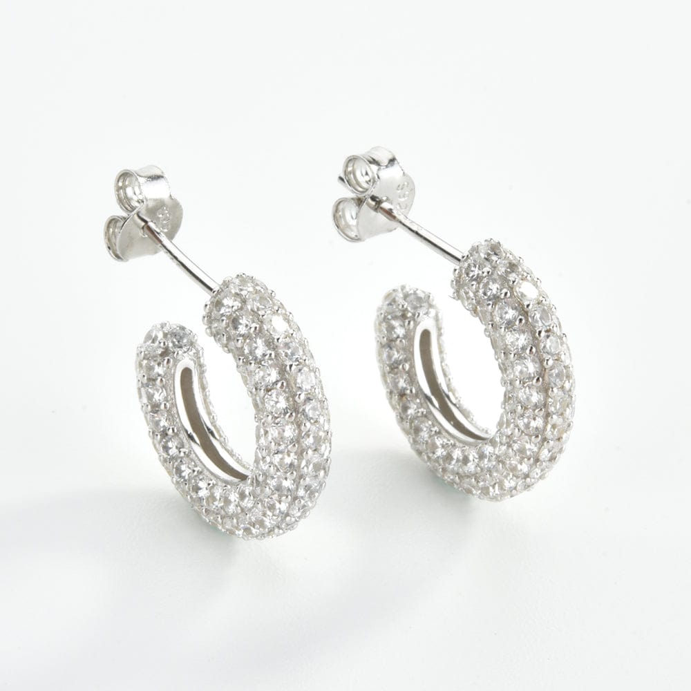 melomelo Hauser - From the Block Chunky Pave Huggy Earring