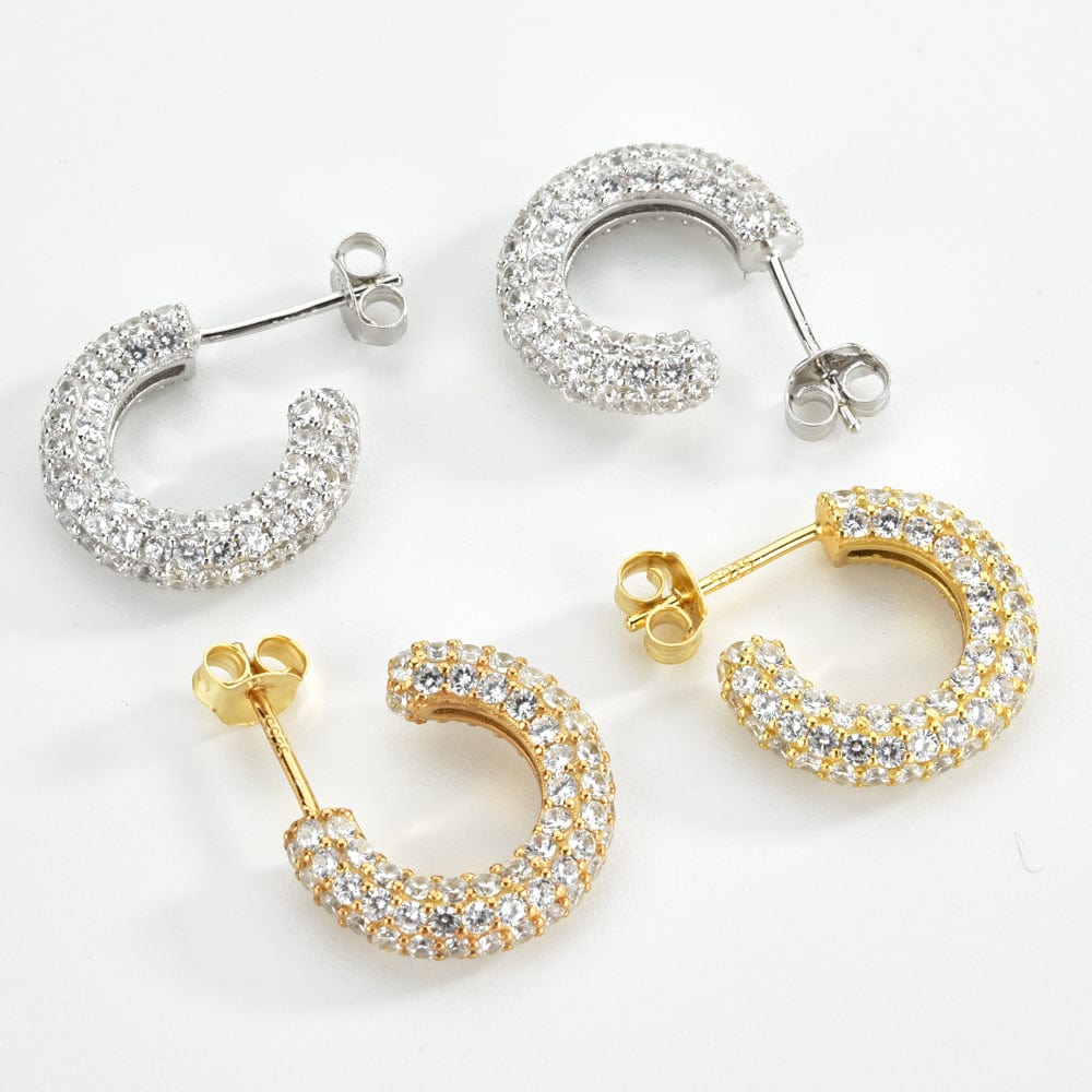 melomelo Hauser - From the Block Chunky Pave Huggy Earring