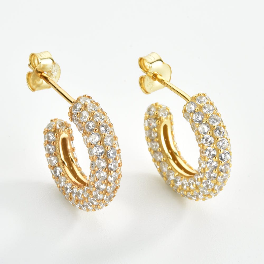 melomelo Hauser - From the Block Chunky Pave Huggy Earring