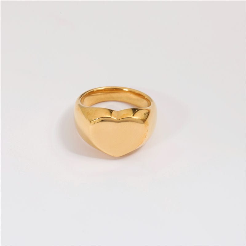 Statement Heart Signet Ring