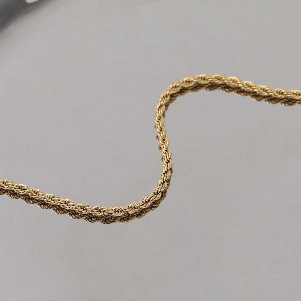 melomelo Herschell - 2mm Rope Chain Bracelet Gold
