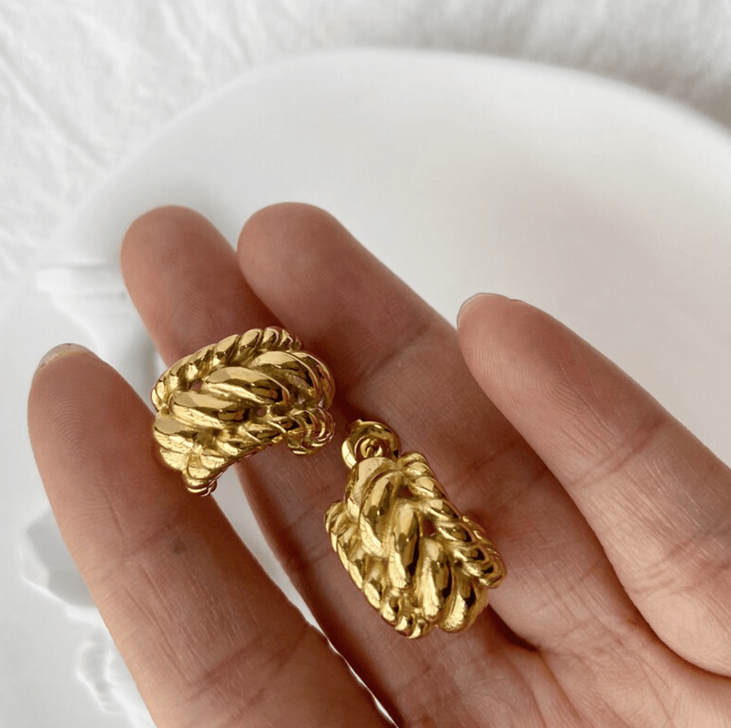 melomelo Kaleb - Chunky Rope Earrings