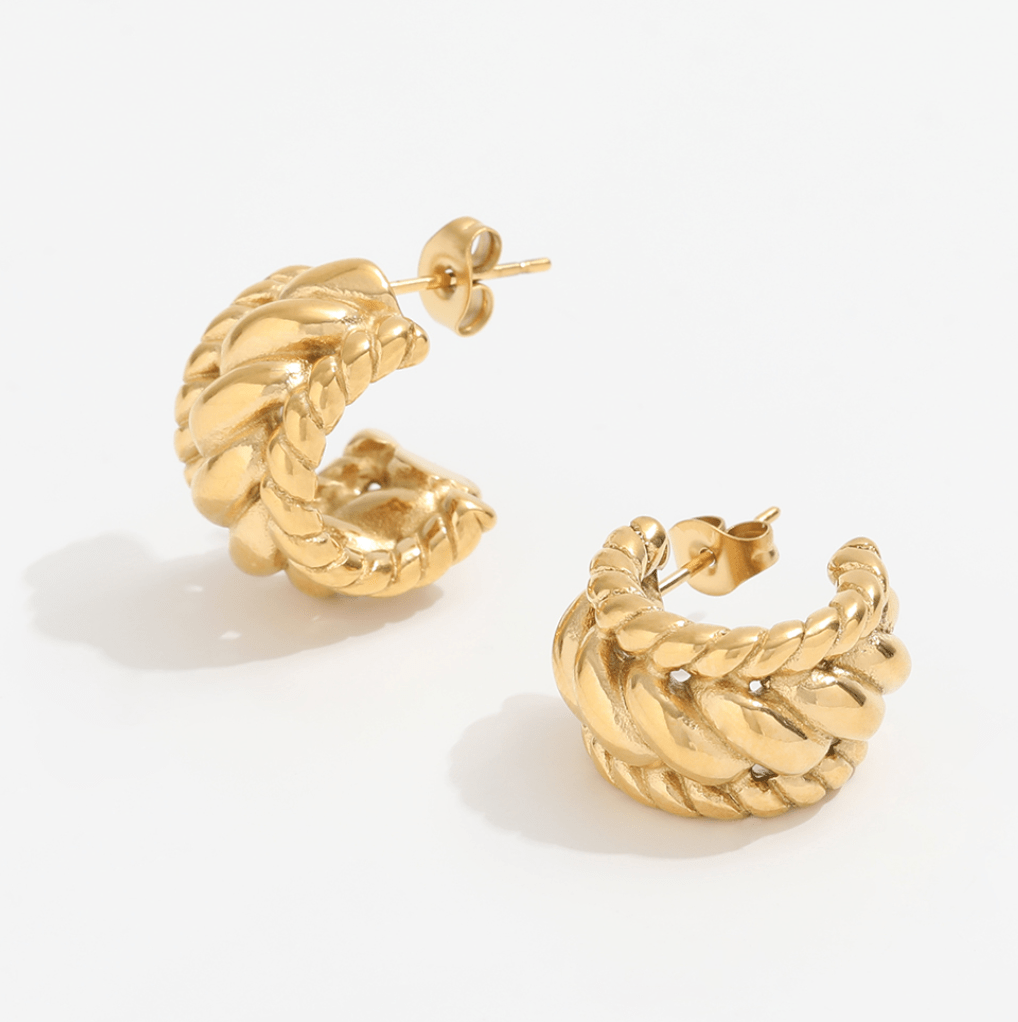 melomelo Kaleb - Chunky Rope Earrings