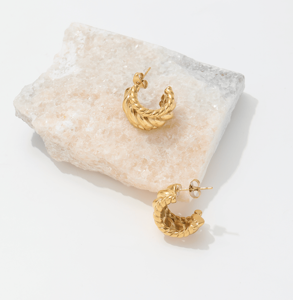 melomelo Kaleb - Chunky Rope Earrings