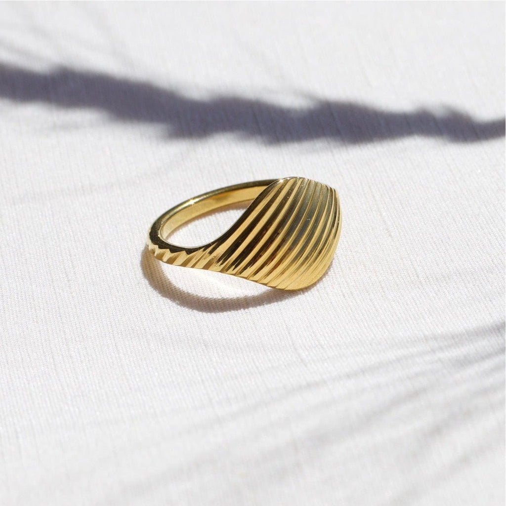 melomelo Kasserine - Wide Scallop Gold Ring