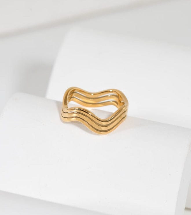 melomelo Livorno - Triple Wave Layering Ring