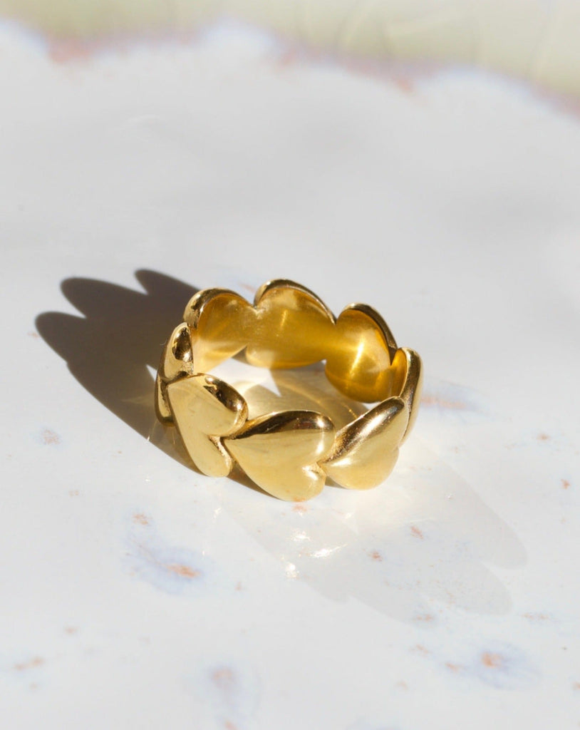 melomelo Love Heart Band Ring