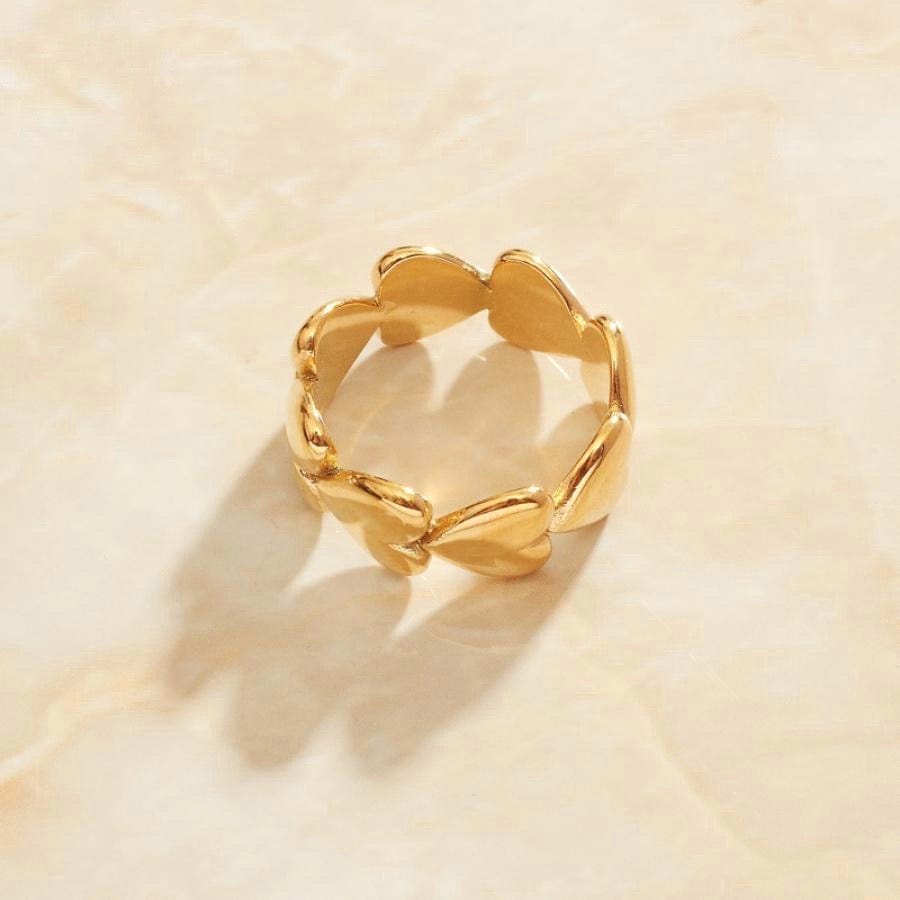 melomelo Love Heart Band Ring